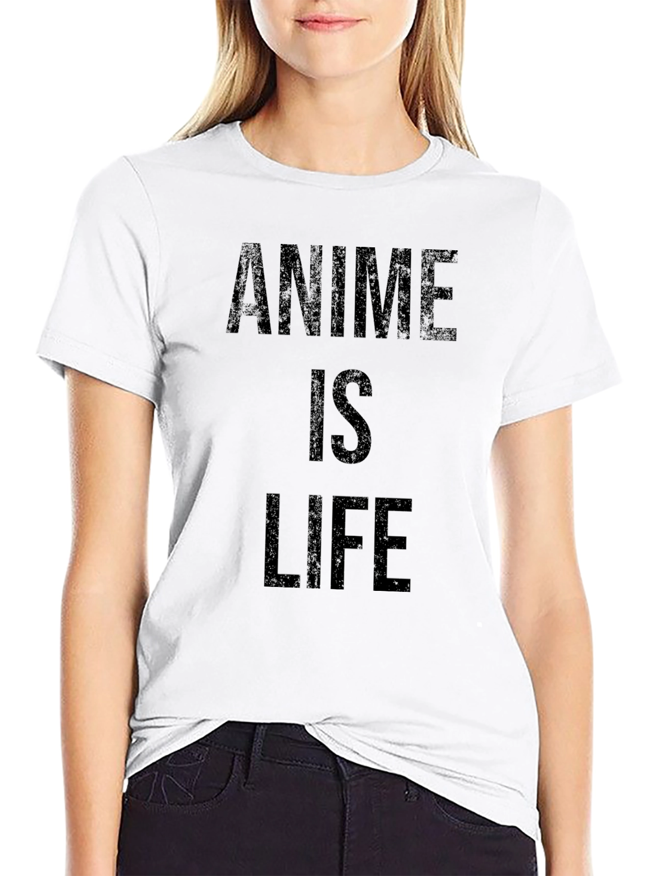 Anime Is Life - Black Graphic T-Shirt