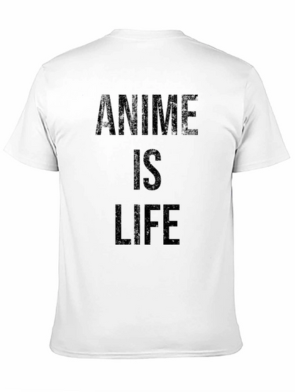 Anime Is Life - Black Graphic T-Shirt