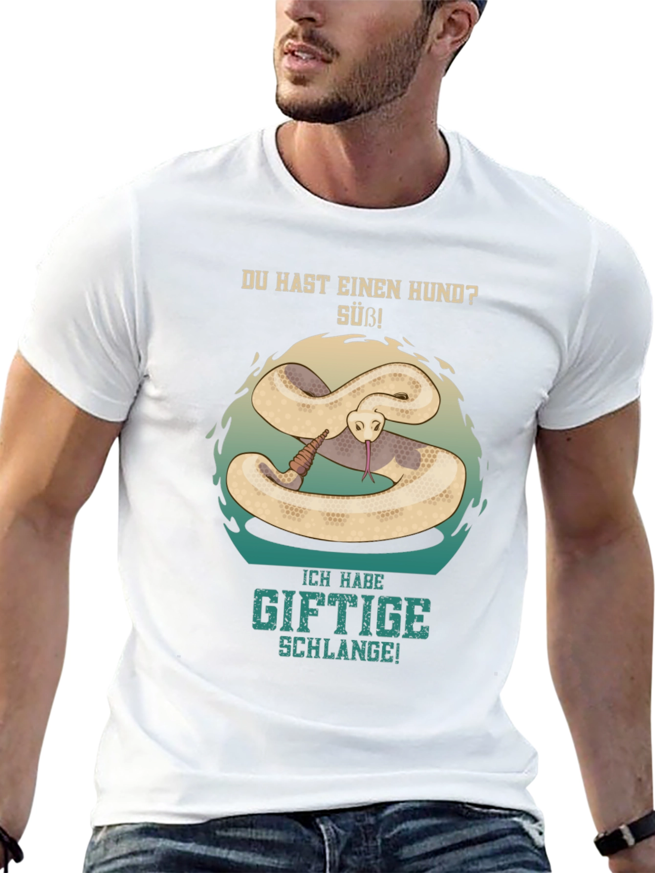 Funny German Snake Graphic T-Shirt