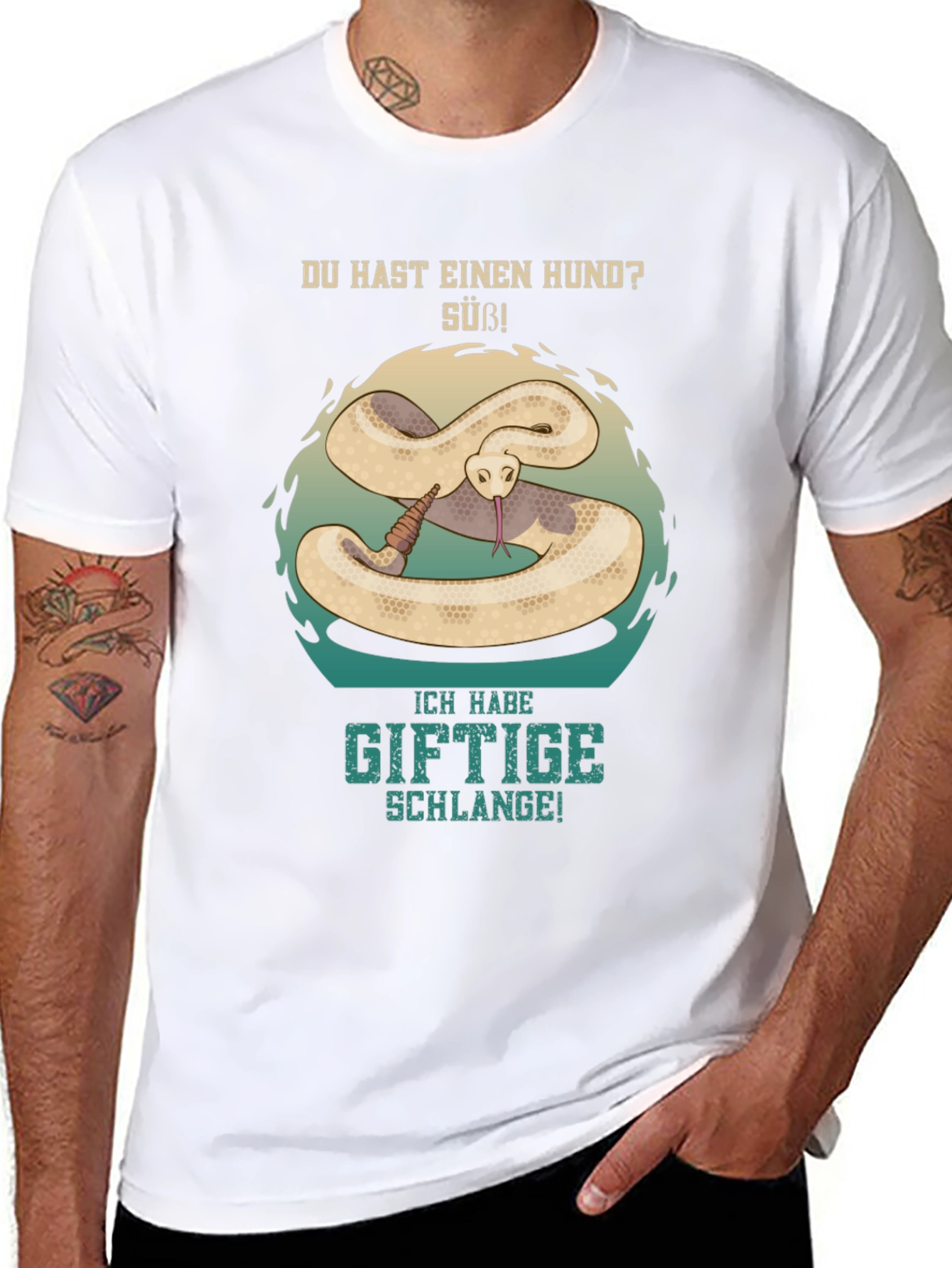 Funny German Snake Graphic T-Shirt