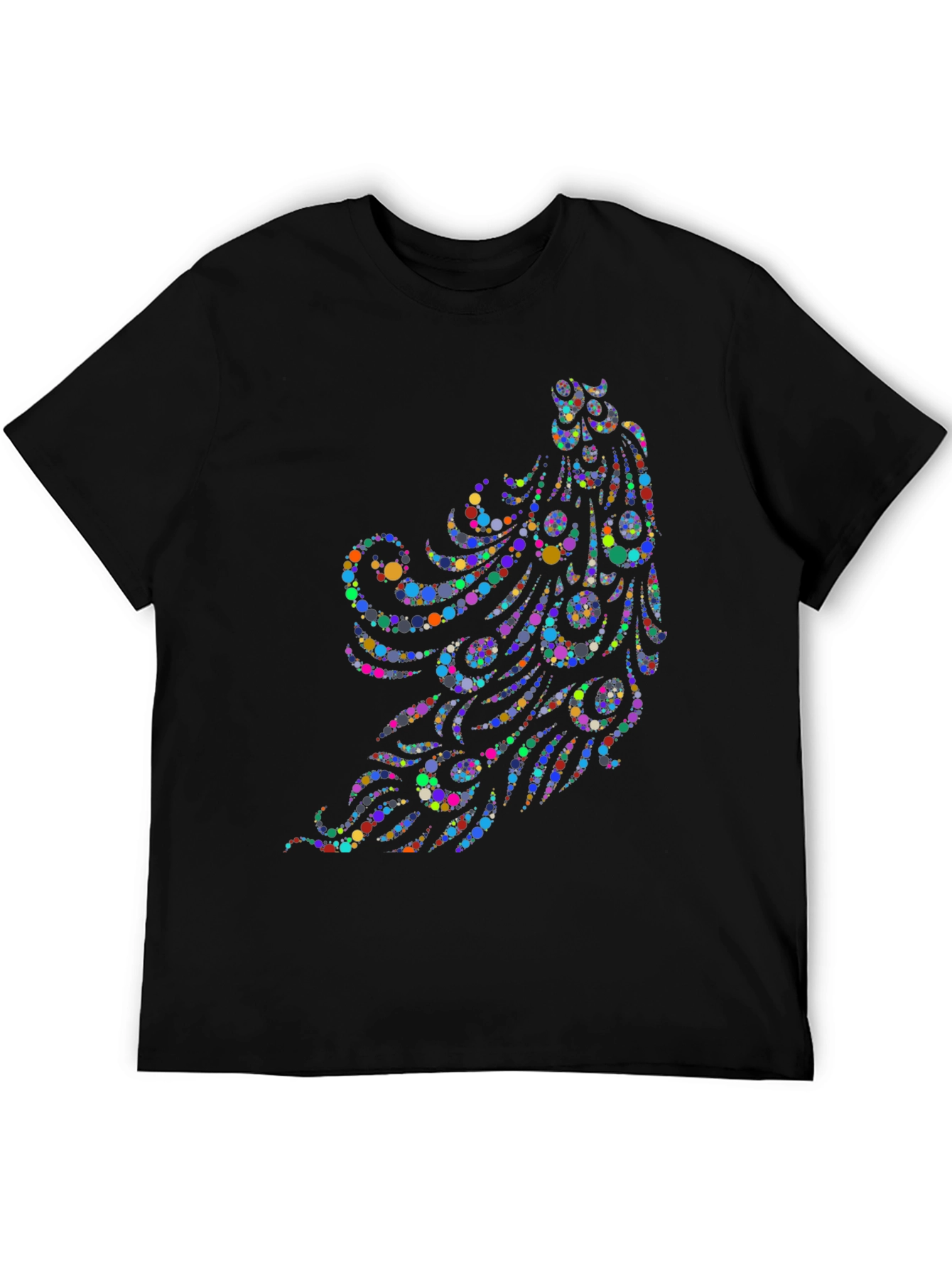 Peacock Feather Dot Pattern T-Shirt