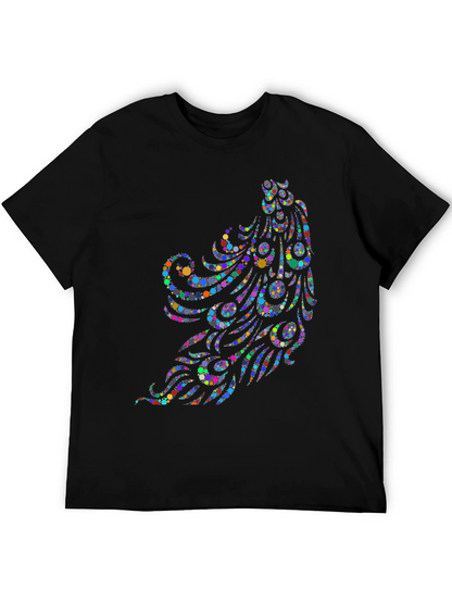 Peacock Feather Dot Pattern T-Shirt