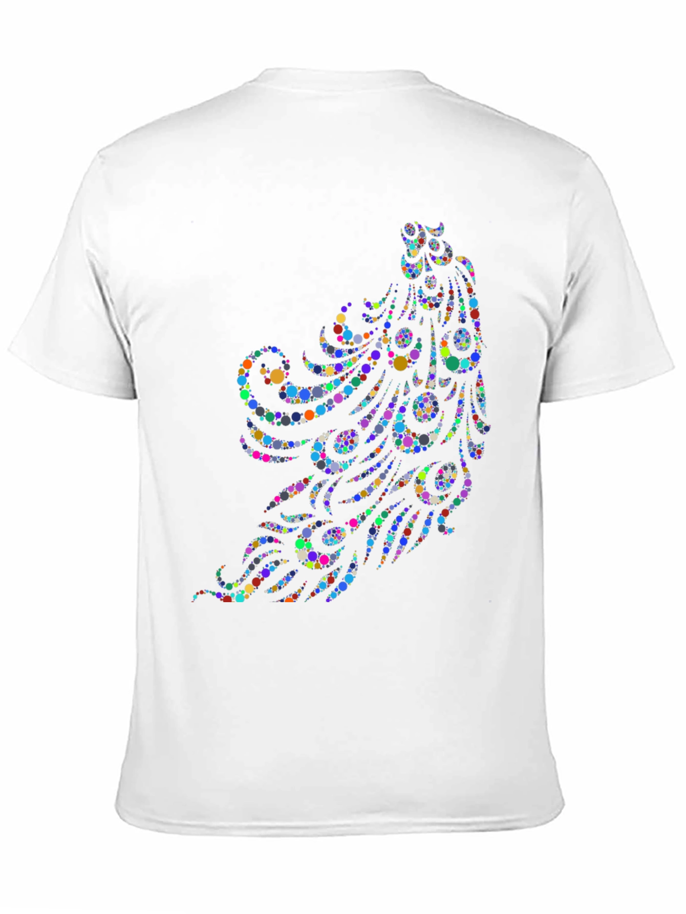 Peacock Feather Dot Pattern T-Shirt