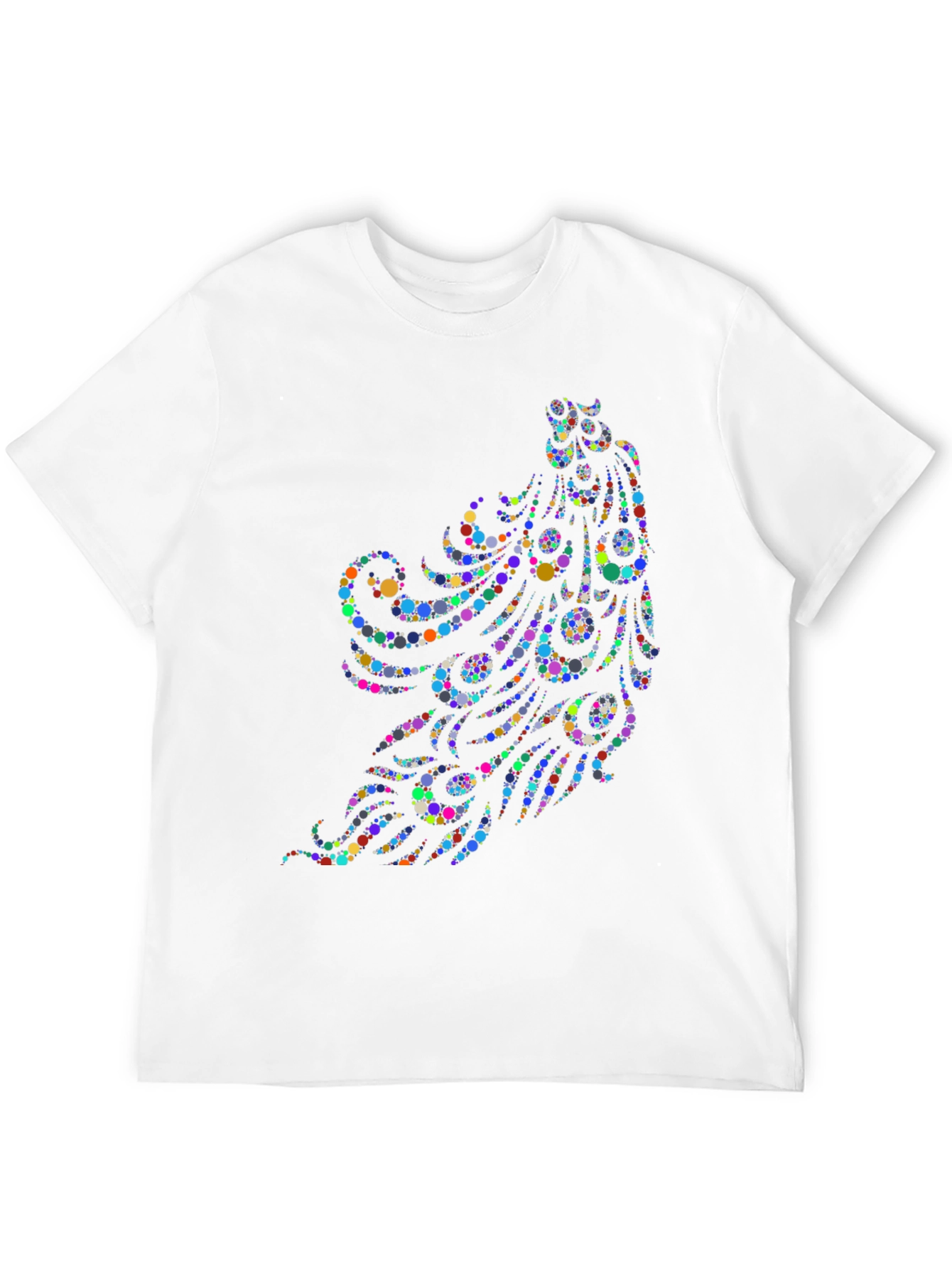 Peacock Feather Dot Pattern T-Shirt