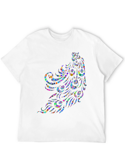 Peacock Feather Dot Pattern T-Shirt