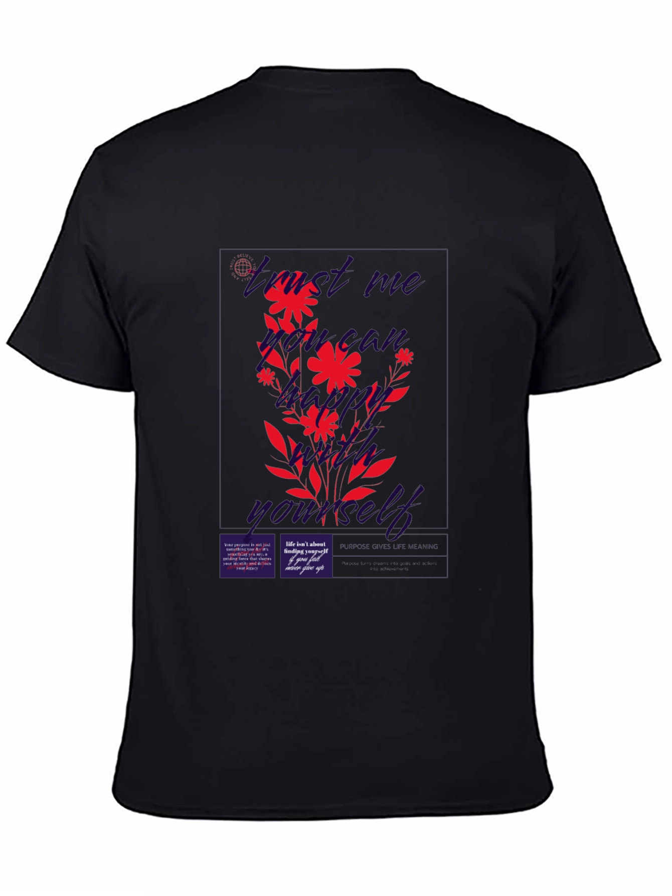 Find Me Not Yourself Black Graphic T-Shirt
