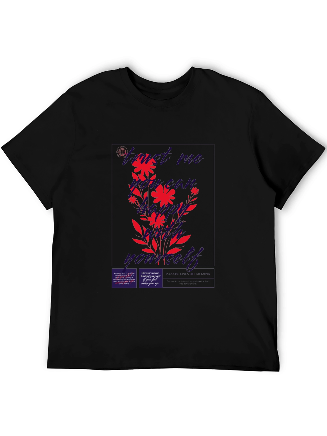 Find Me Not Yourself Black Graphic T-Shirt