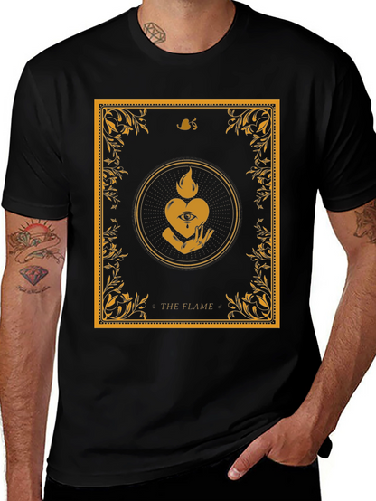 The Flame Graphic Tee - Unique Occult Design