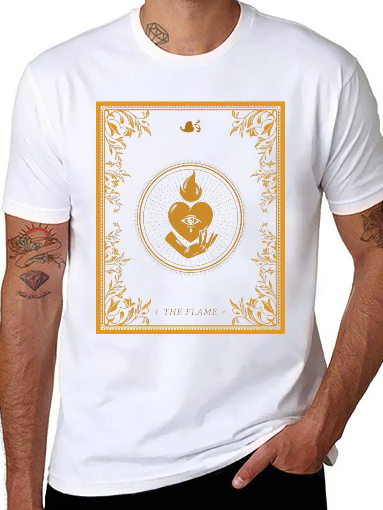 The Flame Graphic Tee - Unique Occult Design