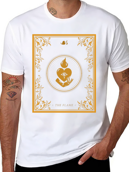The Flame Graphic Tee - Unique Occult Design