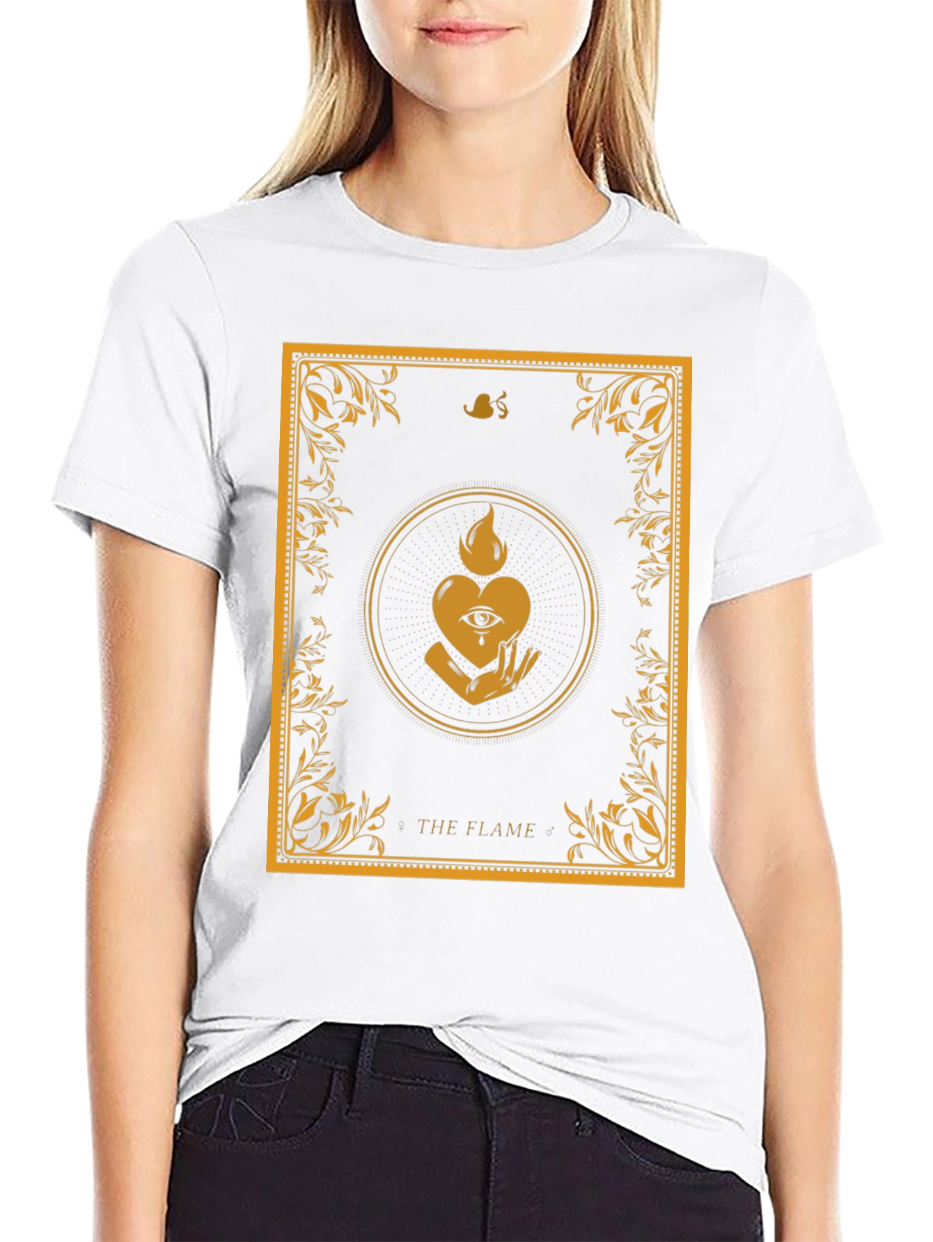 The Flame Graphic Tee - Unique Occult Design
