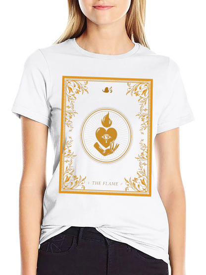 The Flame Graphic Tee - Unique Occult Design