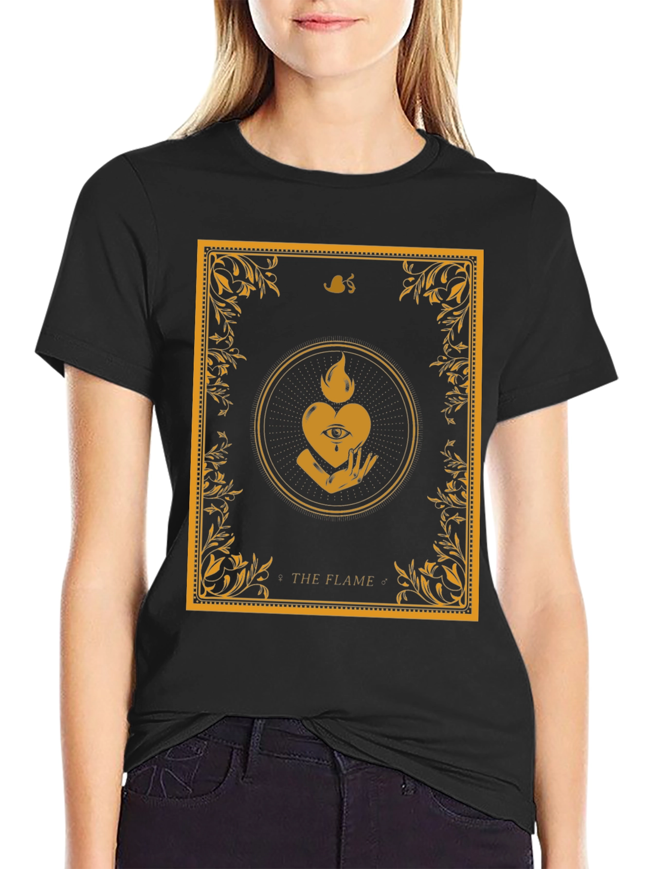 The Flame Graphic Tee - Unique Occult Design