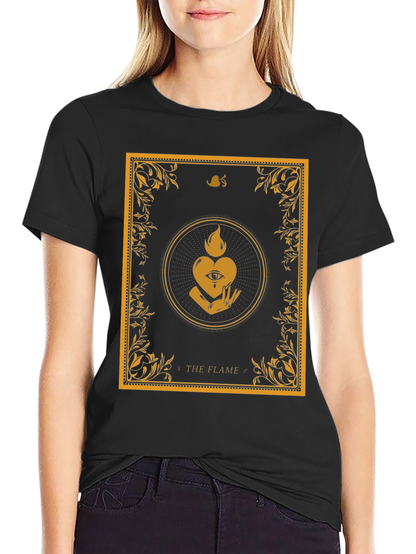 The Flame Graphic Tee - Unique Occult Design