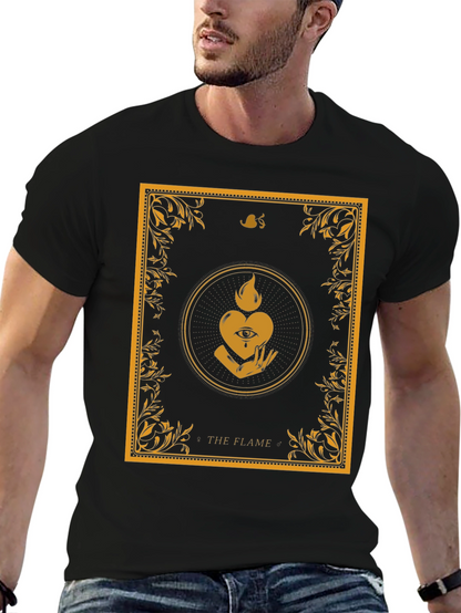 The Flame Graphic Tee - Unique Occult Design