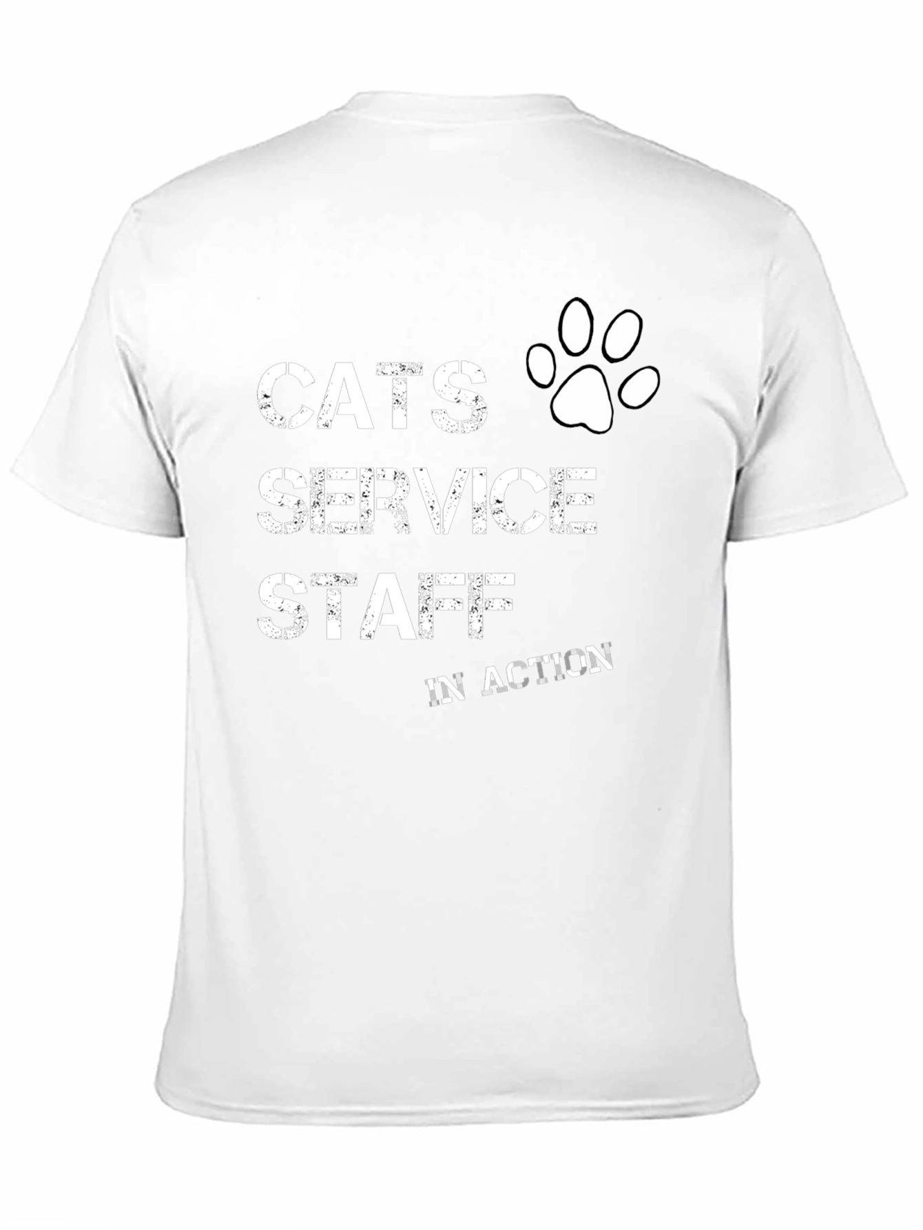 Cats Service Staff T-Shirt - Novelty Cat Lover Tee