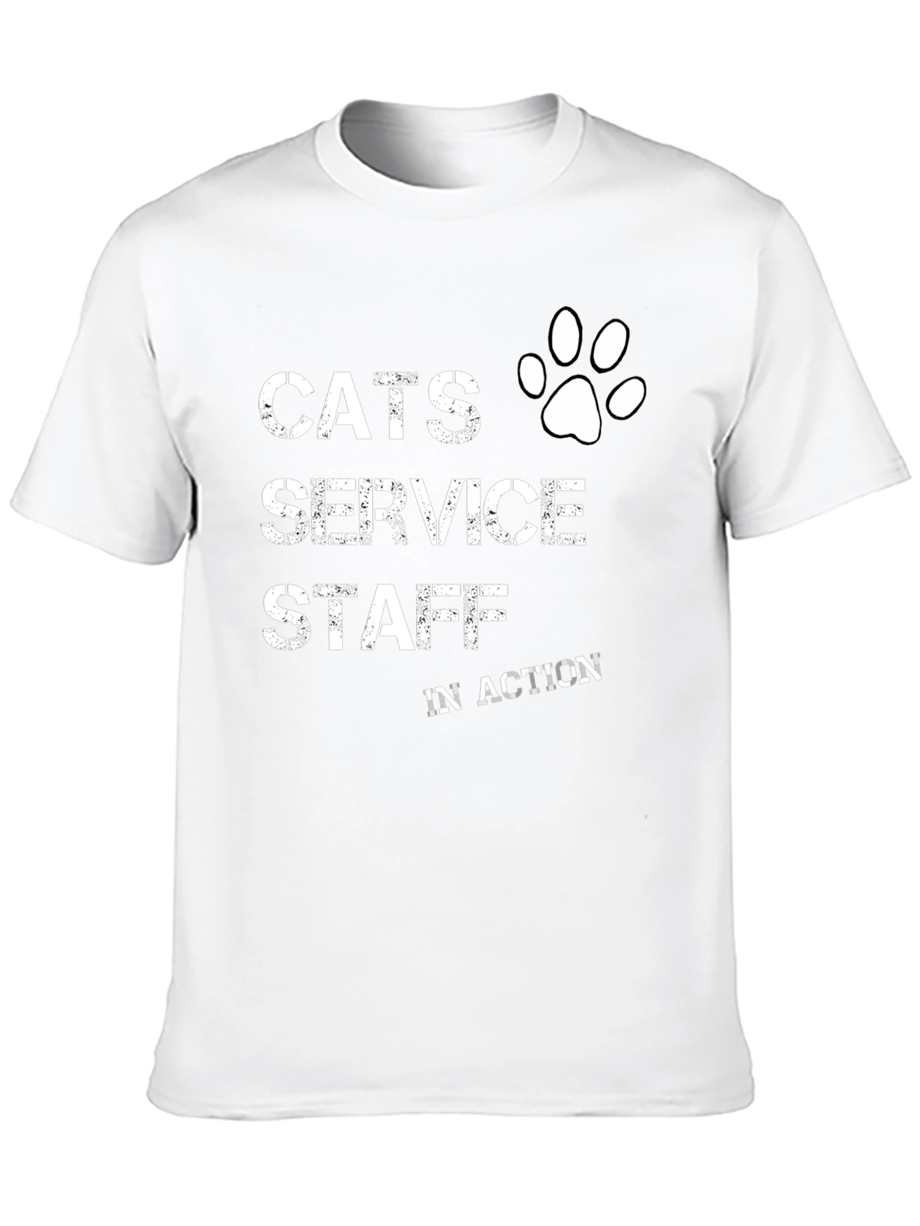 Cats Service Staff T-Shirt - Novelty Cat Lover Tee