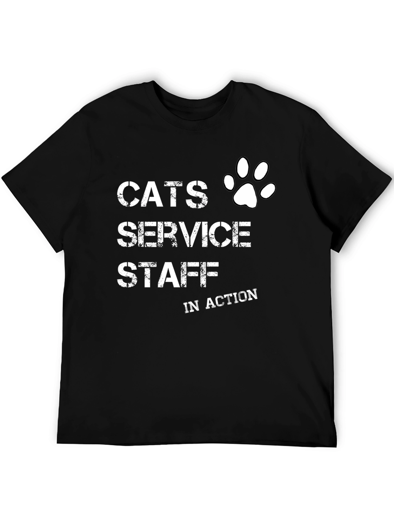 Cats Service Staff T-Shirt - Novelty Cat Lover Tee