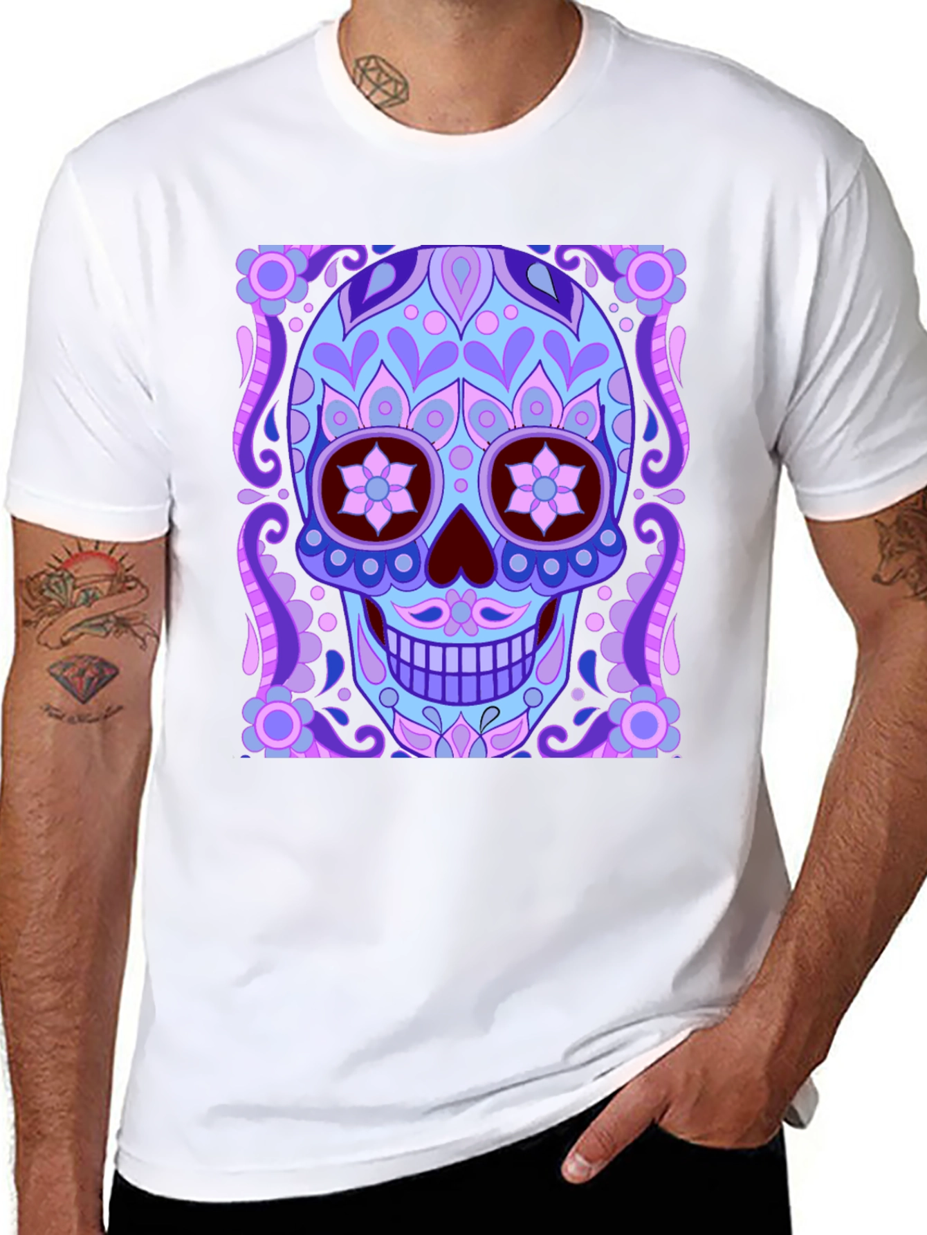 Day of the Dead Sugar Skull Graphic Tee
