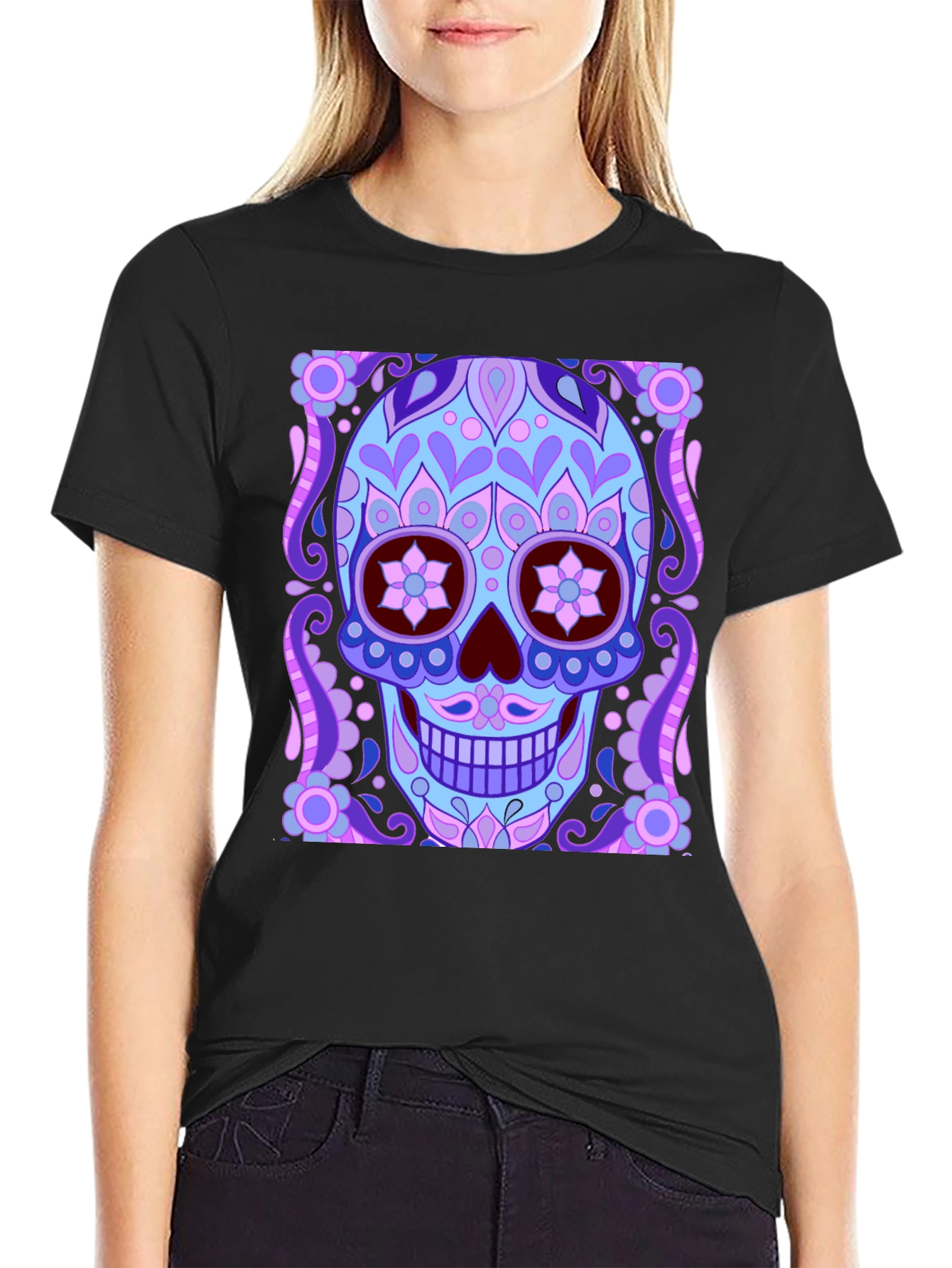 Day of the Dead Sugar Skull Graphic Tee