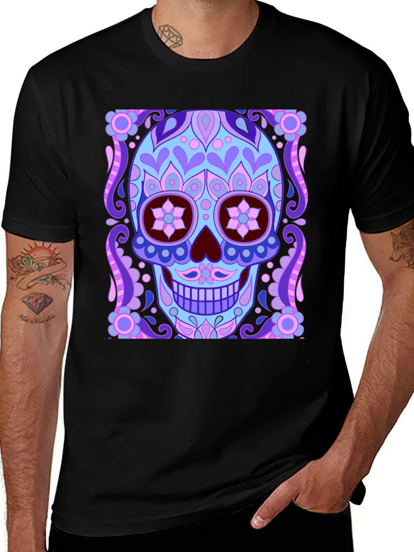 Day of the Dead Sugar Skull Graphic Tee