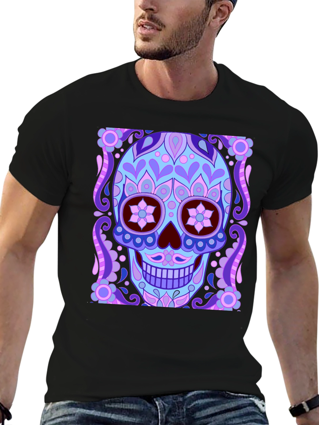 Day of the Dead Sugar Skull Graphic Tee