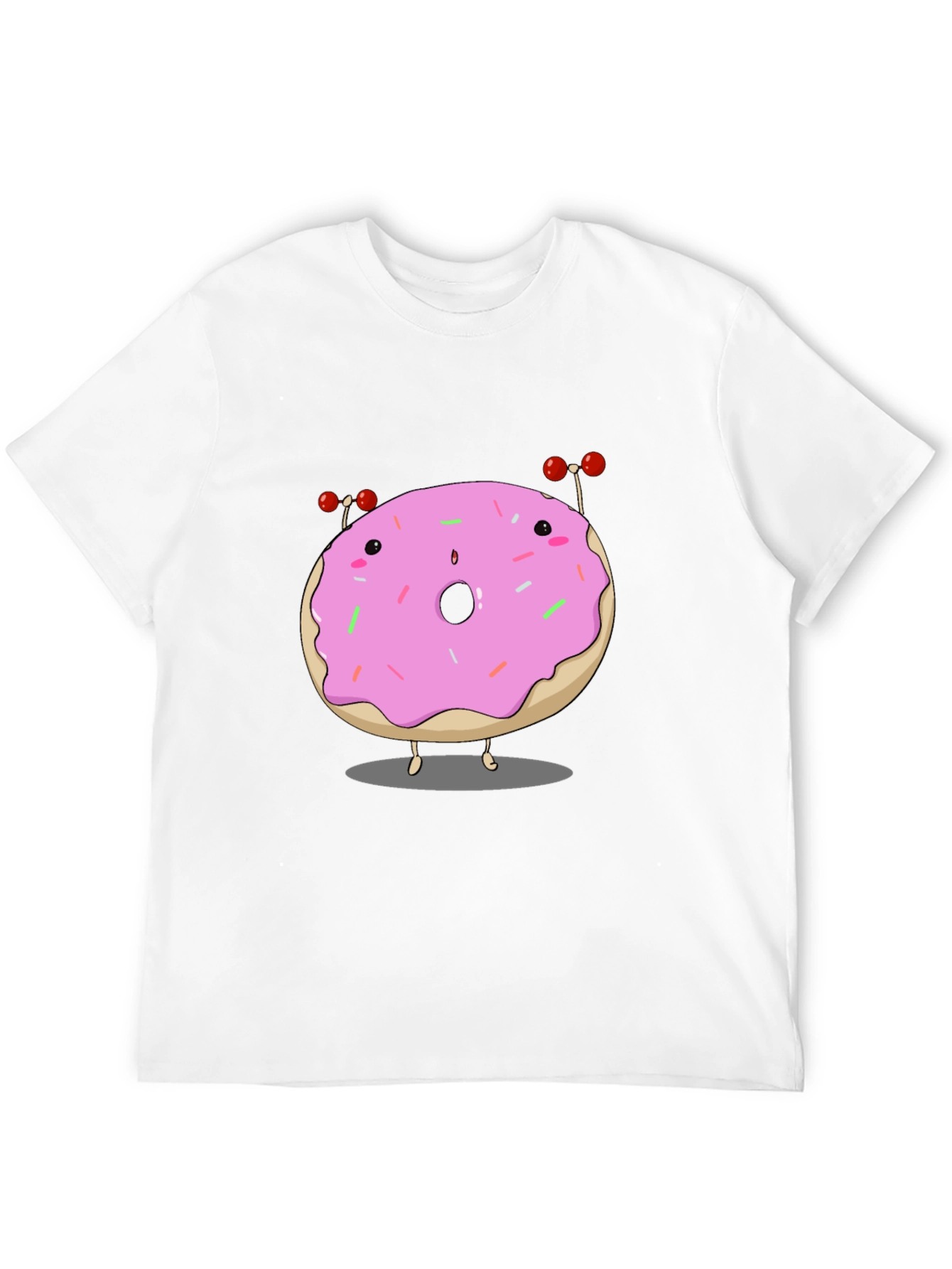 Cartoon Donut Graphic T-Shirt