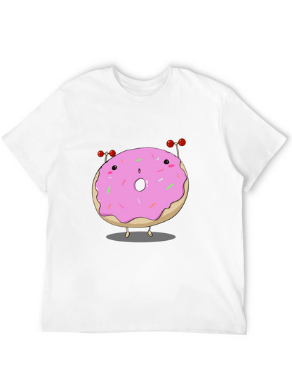 Cartoon Donut Graphic T-Shirt