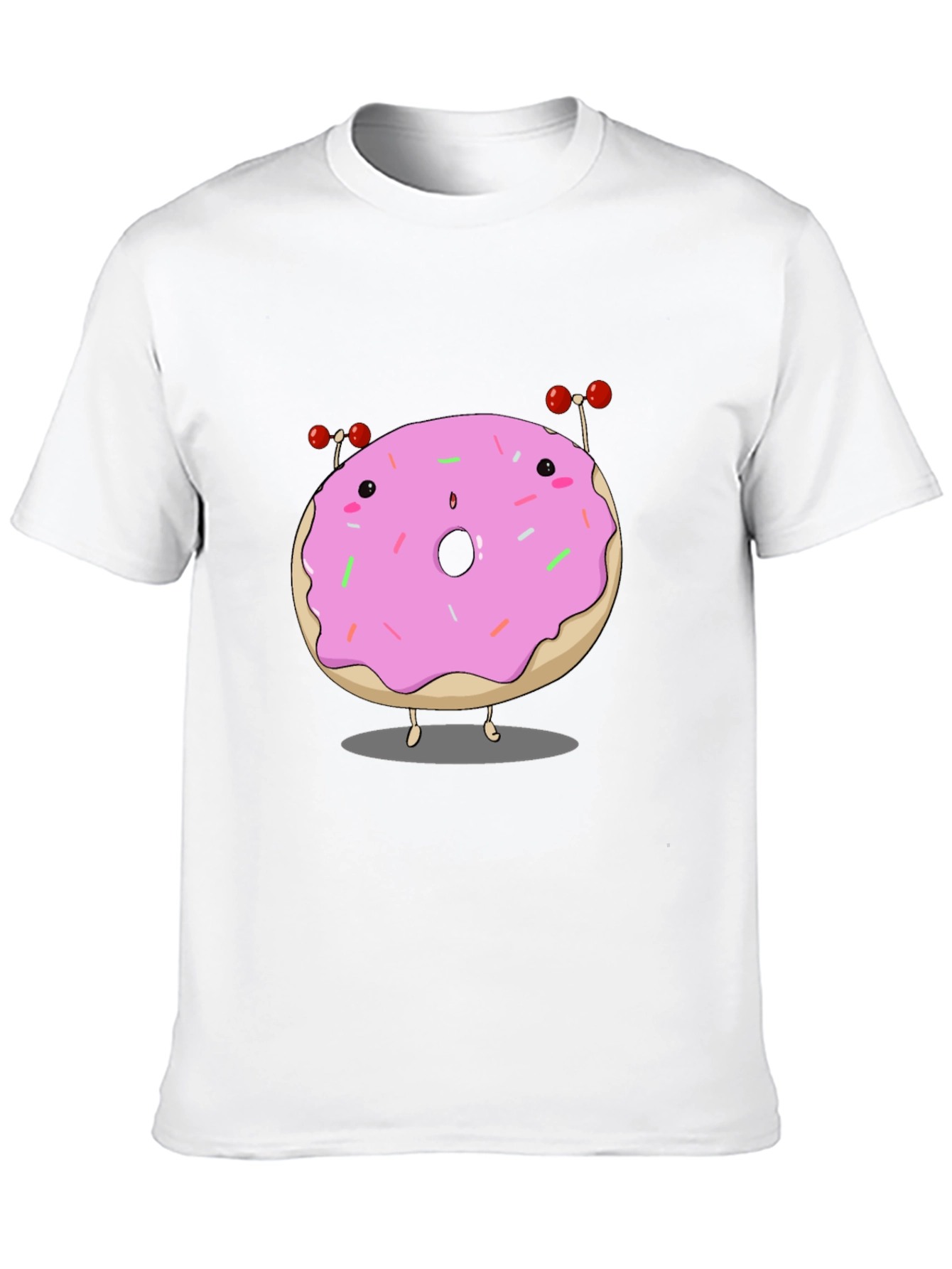 Cartoon Donut Graphic T-Shirt