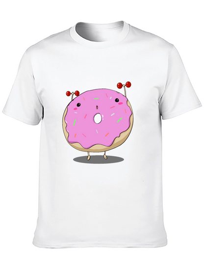 Cartoon Donut Graphic T-Shirt