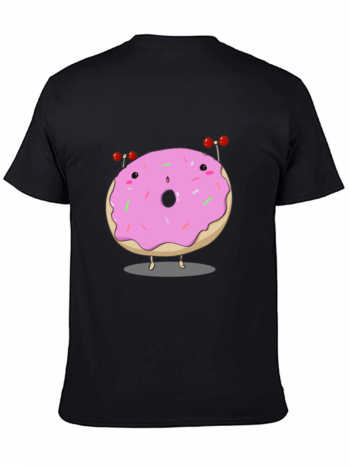 Cartoon Donut Graphic T-Shirt