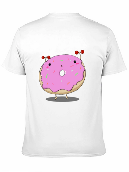 Cartoon Donut Graphic T-Shirt
