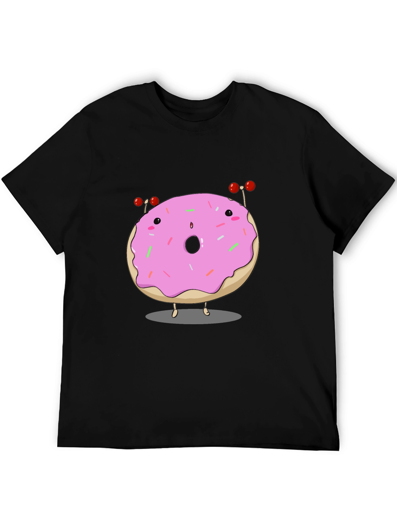 Cartoon Donut Graphic T-Shirt