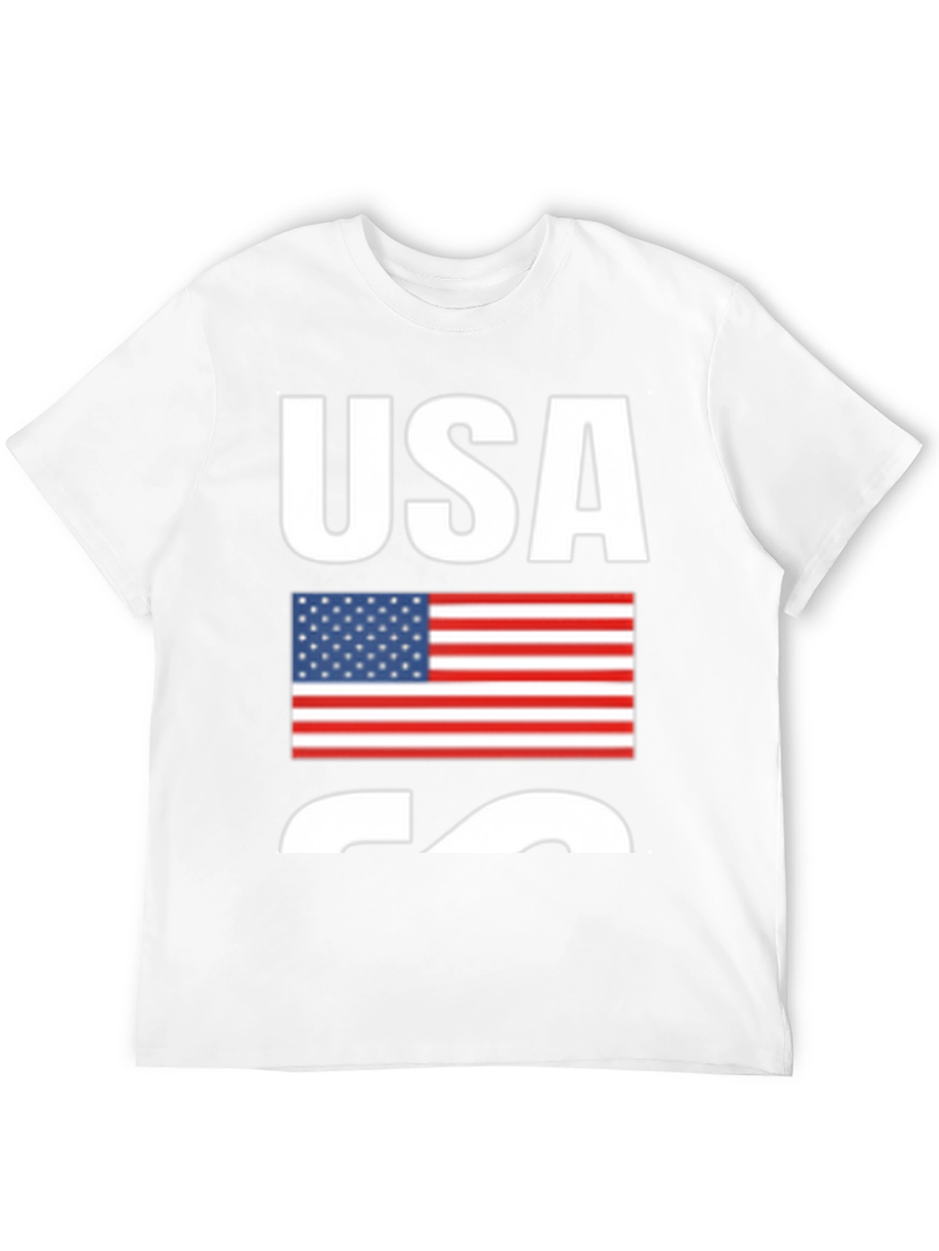 USA Flag Graphic Print Black T-Shirt