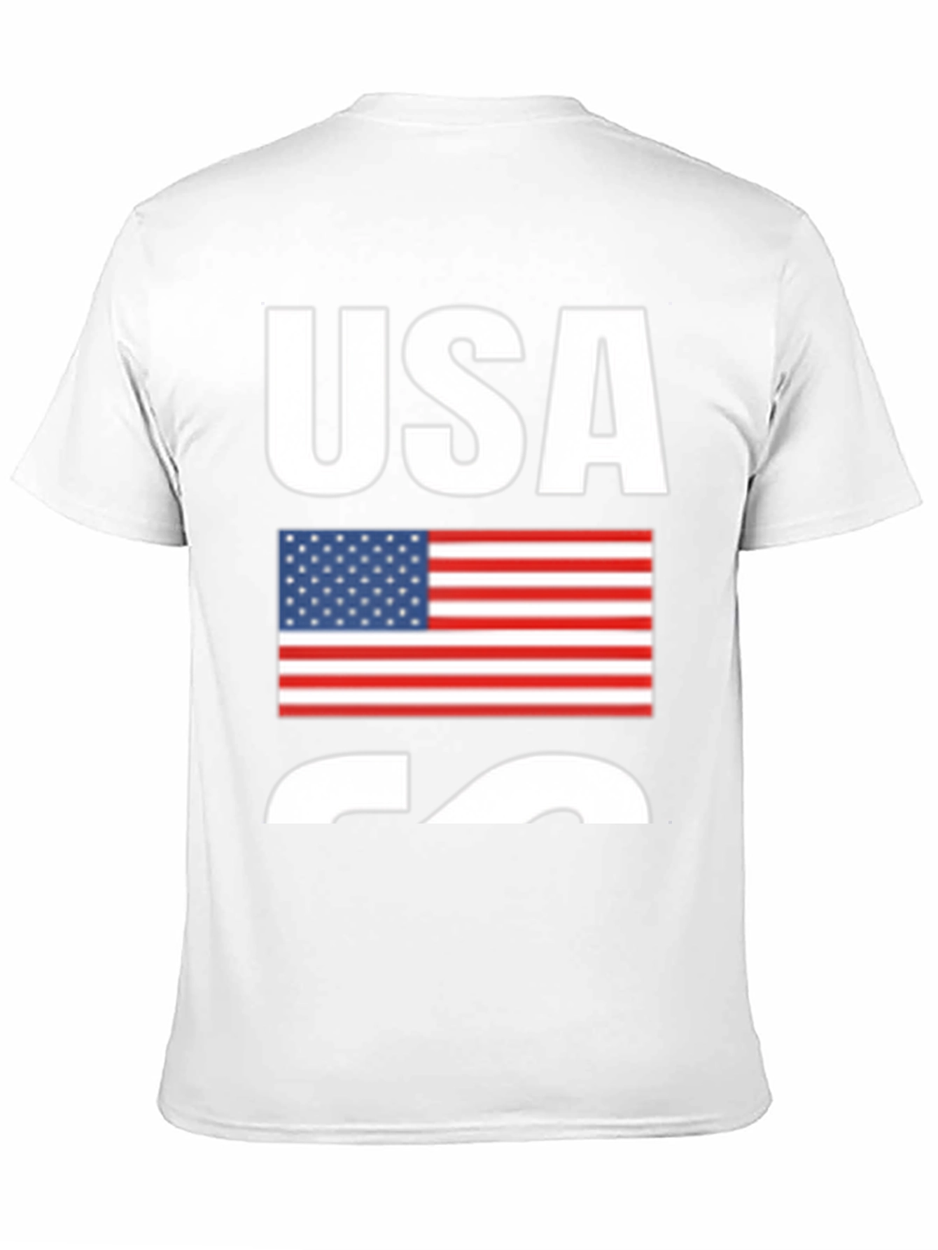 USA Flag Graphic Print Black T-Shirt