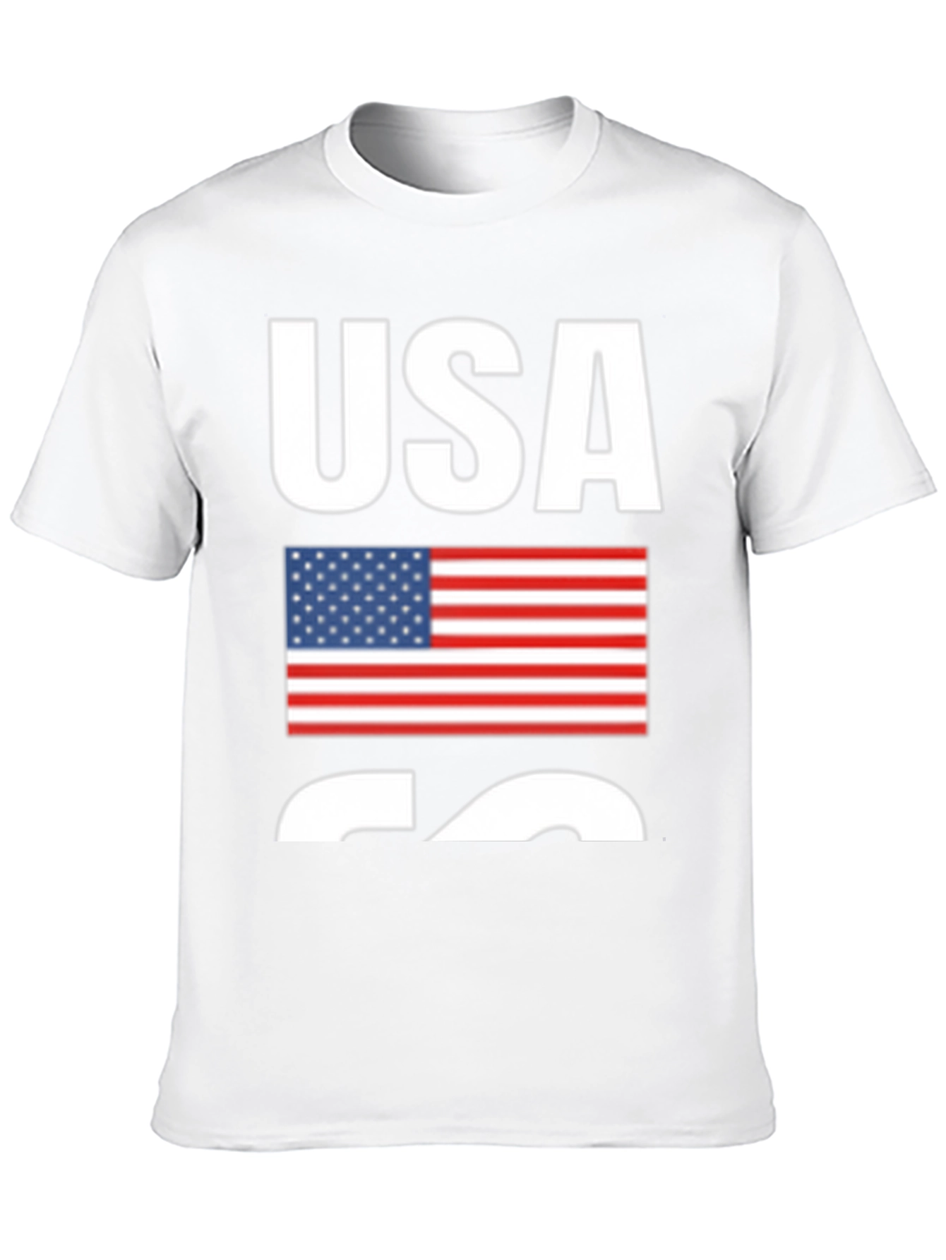 USA Flag Graphic Print Black T-Shirt