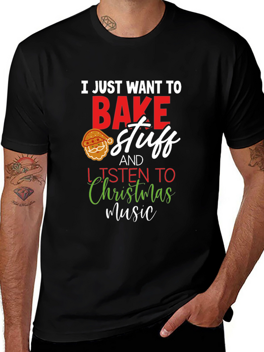 Festive Baking T-Shirt: Christmas Music & Treats