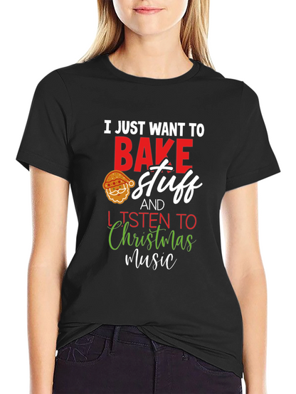 Festive Baking T-Shirt: Christmas Music & Treats