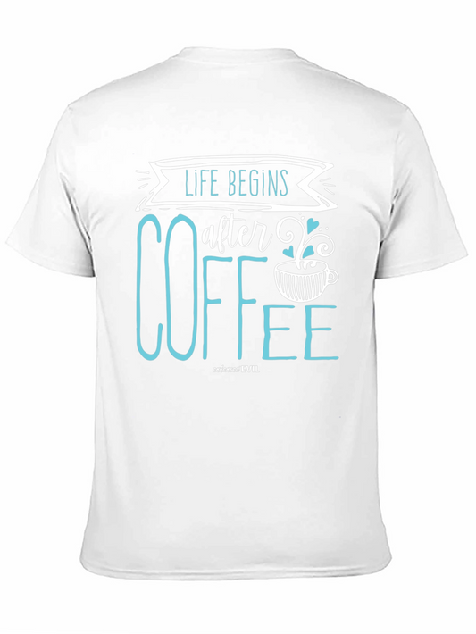 Life Begins After Coffee Black Graphic Tee