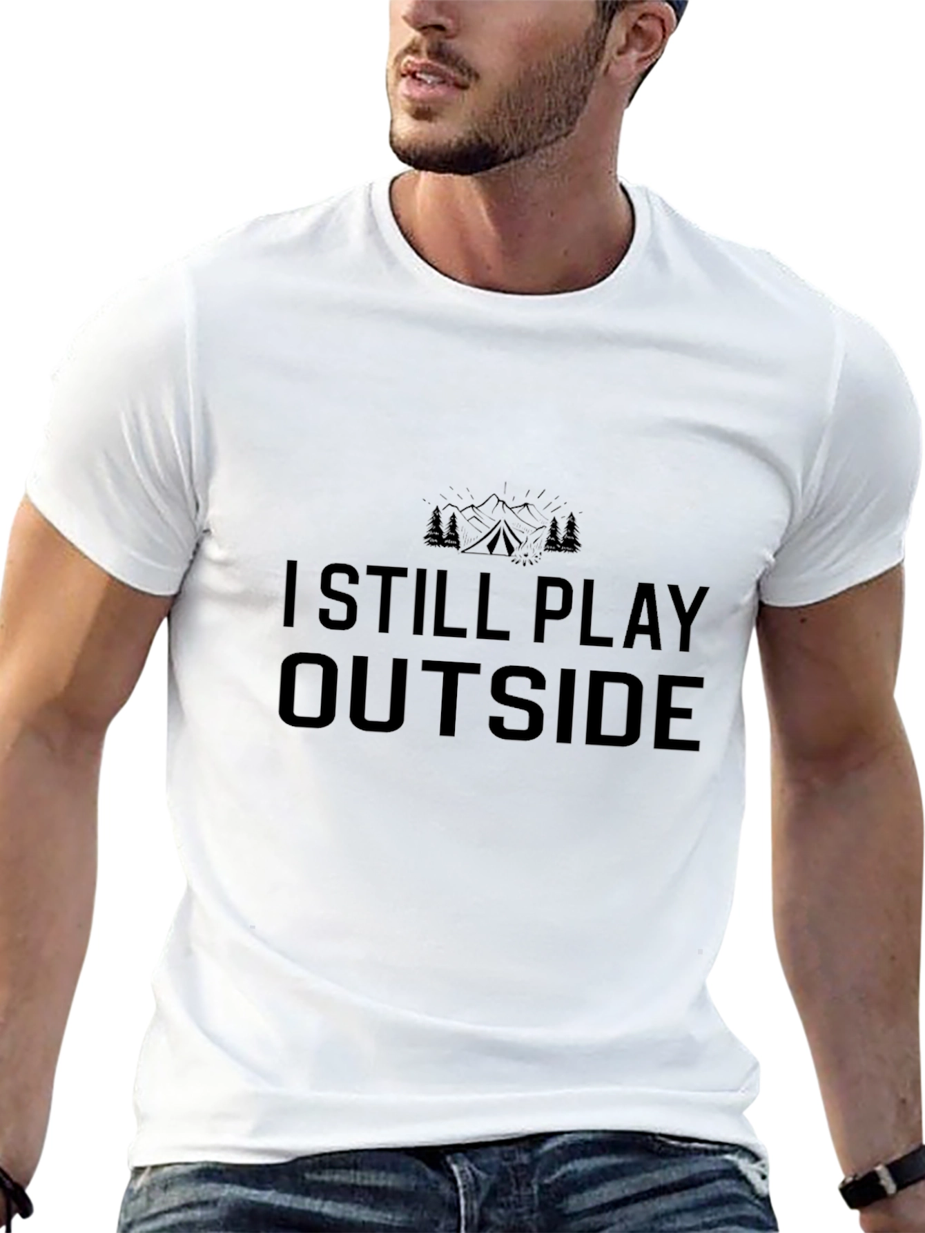 I Still Play Outside Black T-Shirt