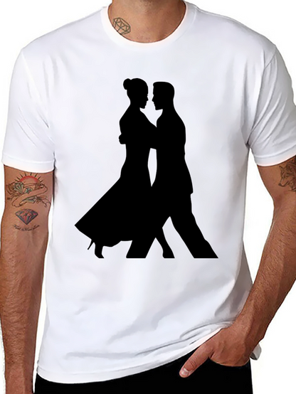 Tango Silhouette Graphic Tee - Sleek Black Shirt