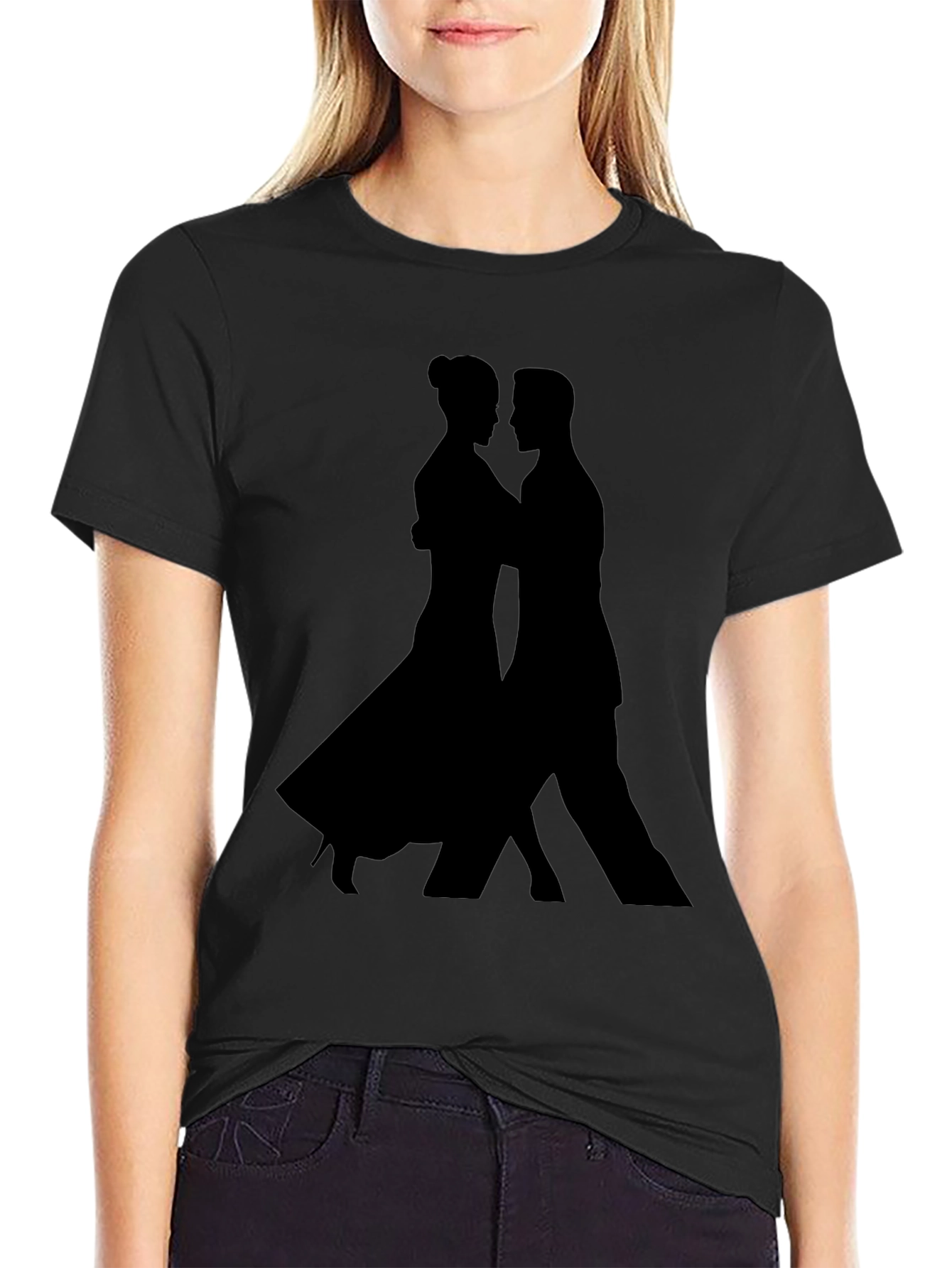 Tango Silhouette Graphic Tee - Sleek Black Shirt