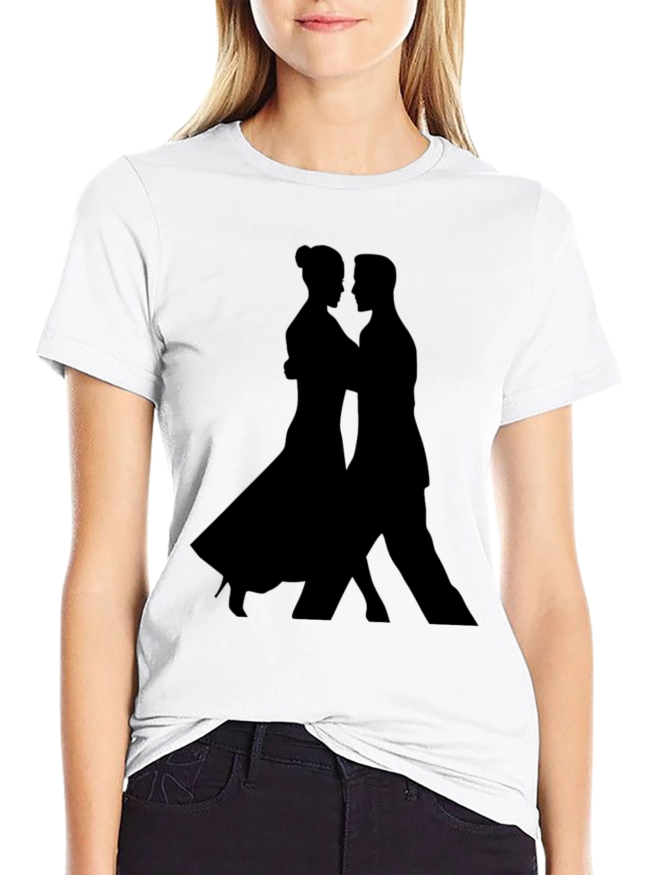 Tango Silhouette Graphic Tee - Sleek Black Shirt
