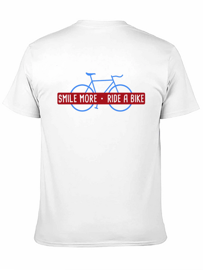 Smile More Ride a Bike Black T-Shirt