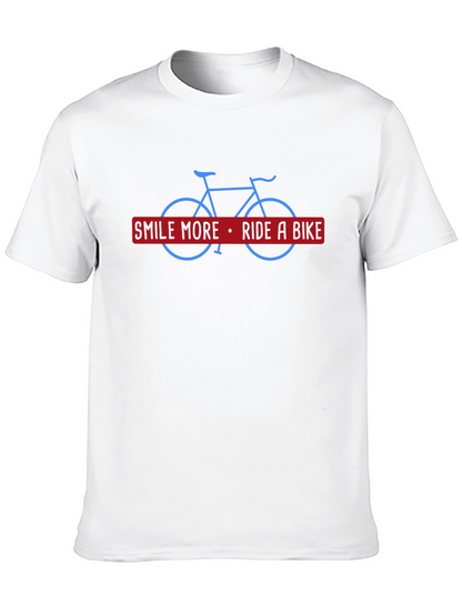 Smile More Ride a Bike Black T-Shirt