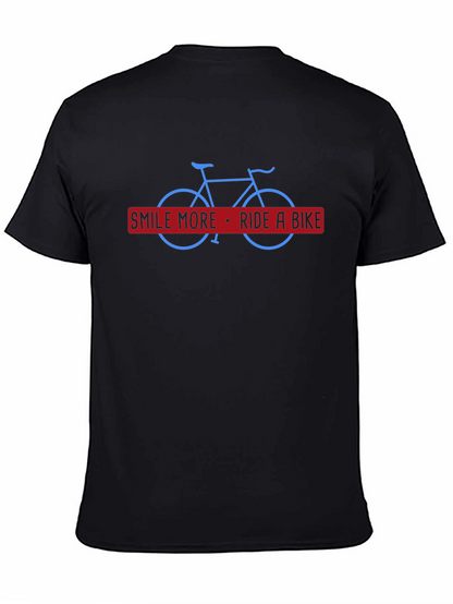 Smile More Ride a Bike Black T-Shirt