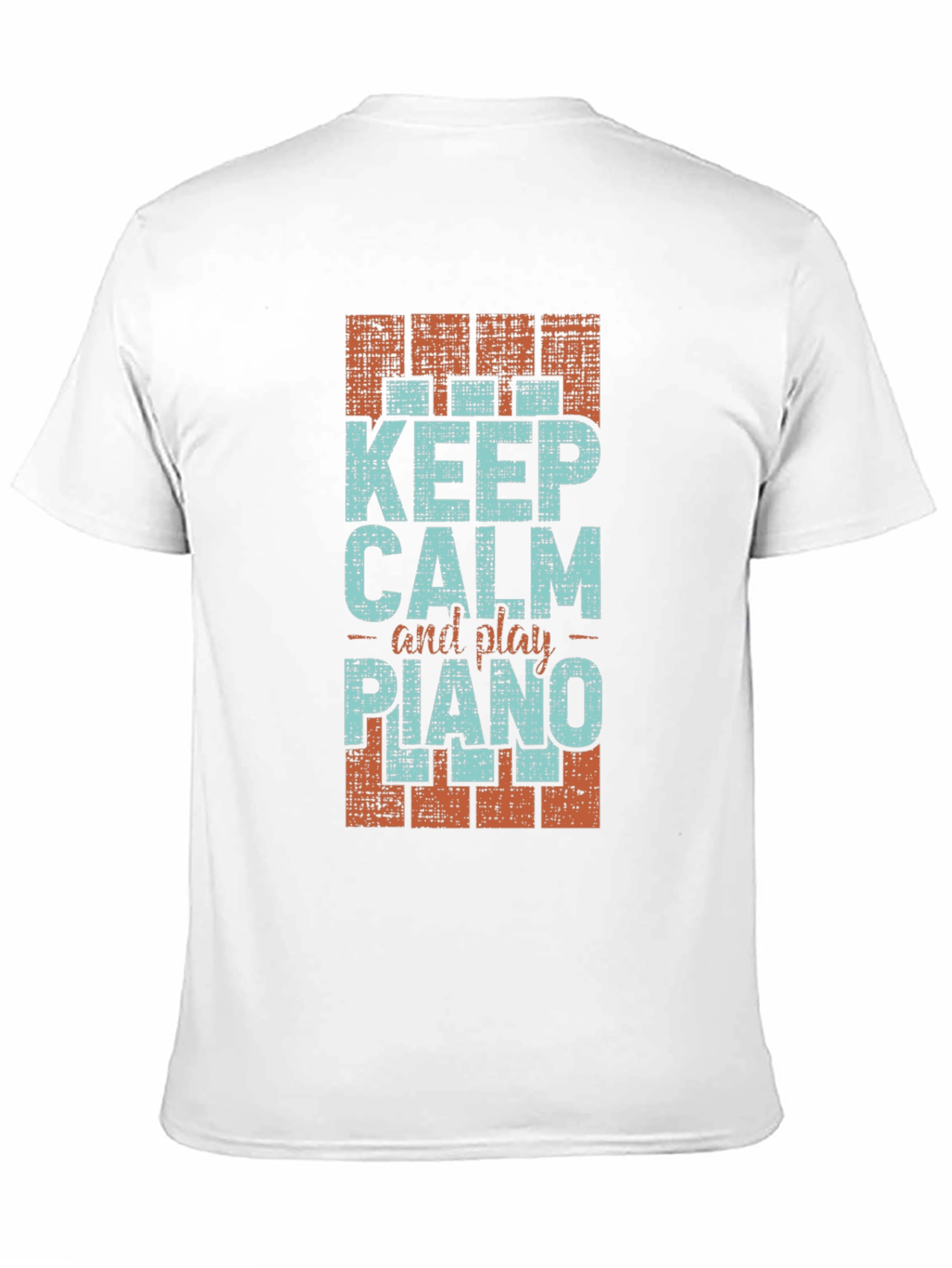Keep Calm and Play Piano Graphic T-Shirt