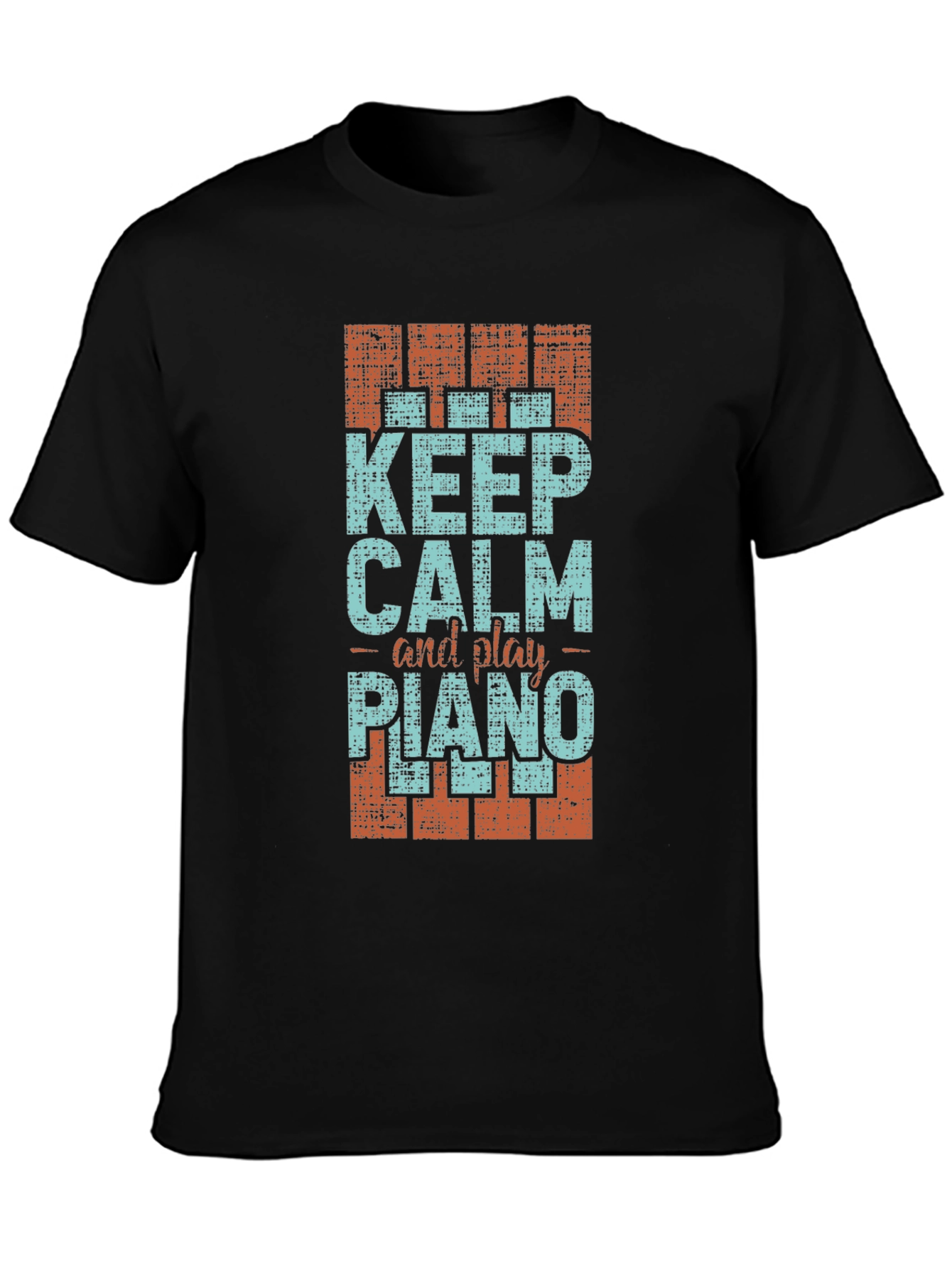 Keep Calm and Play Piano Graphic T-Shirt