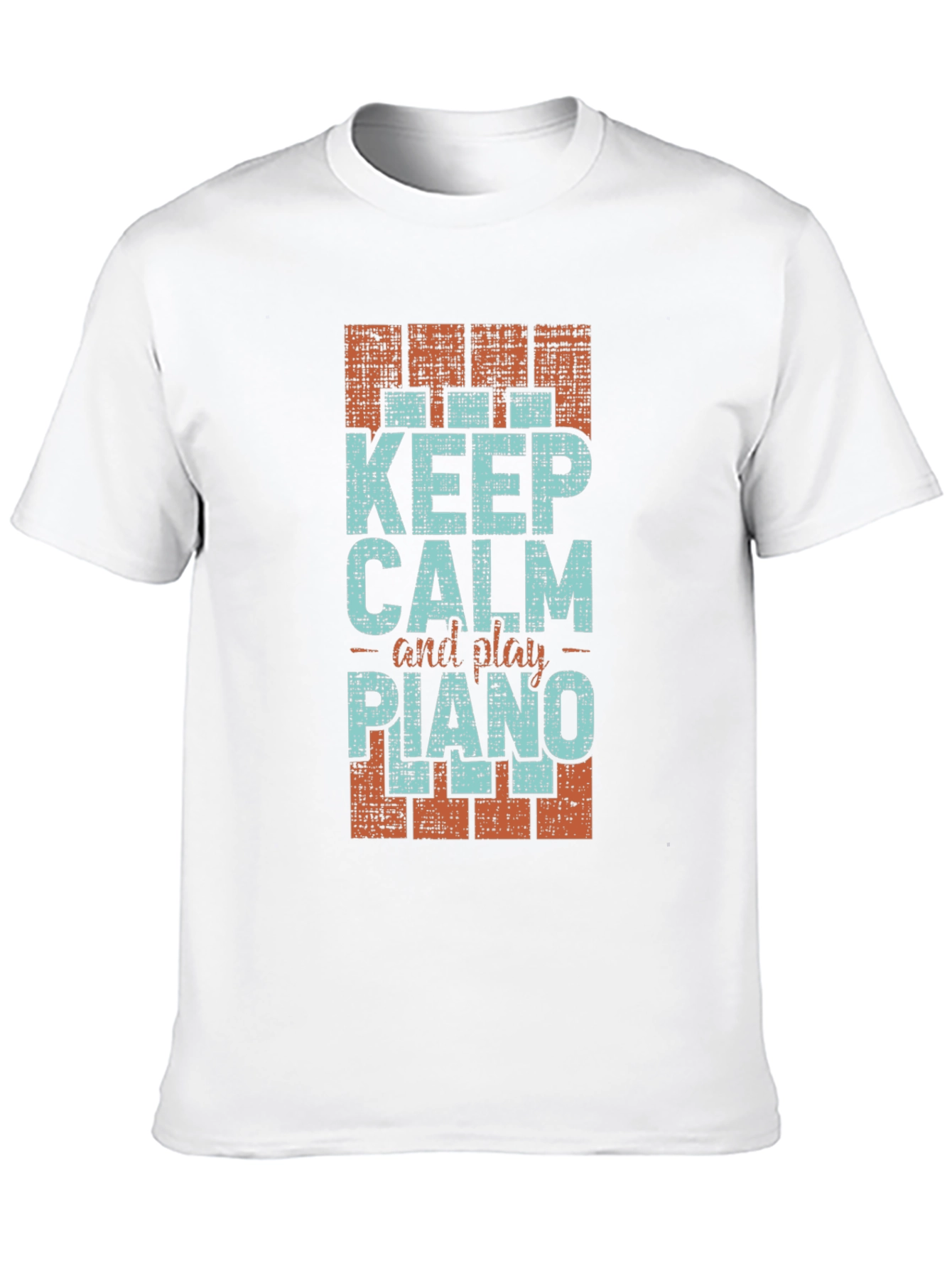 Keep Calm and Play Piano Graphic T-Shirt