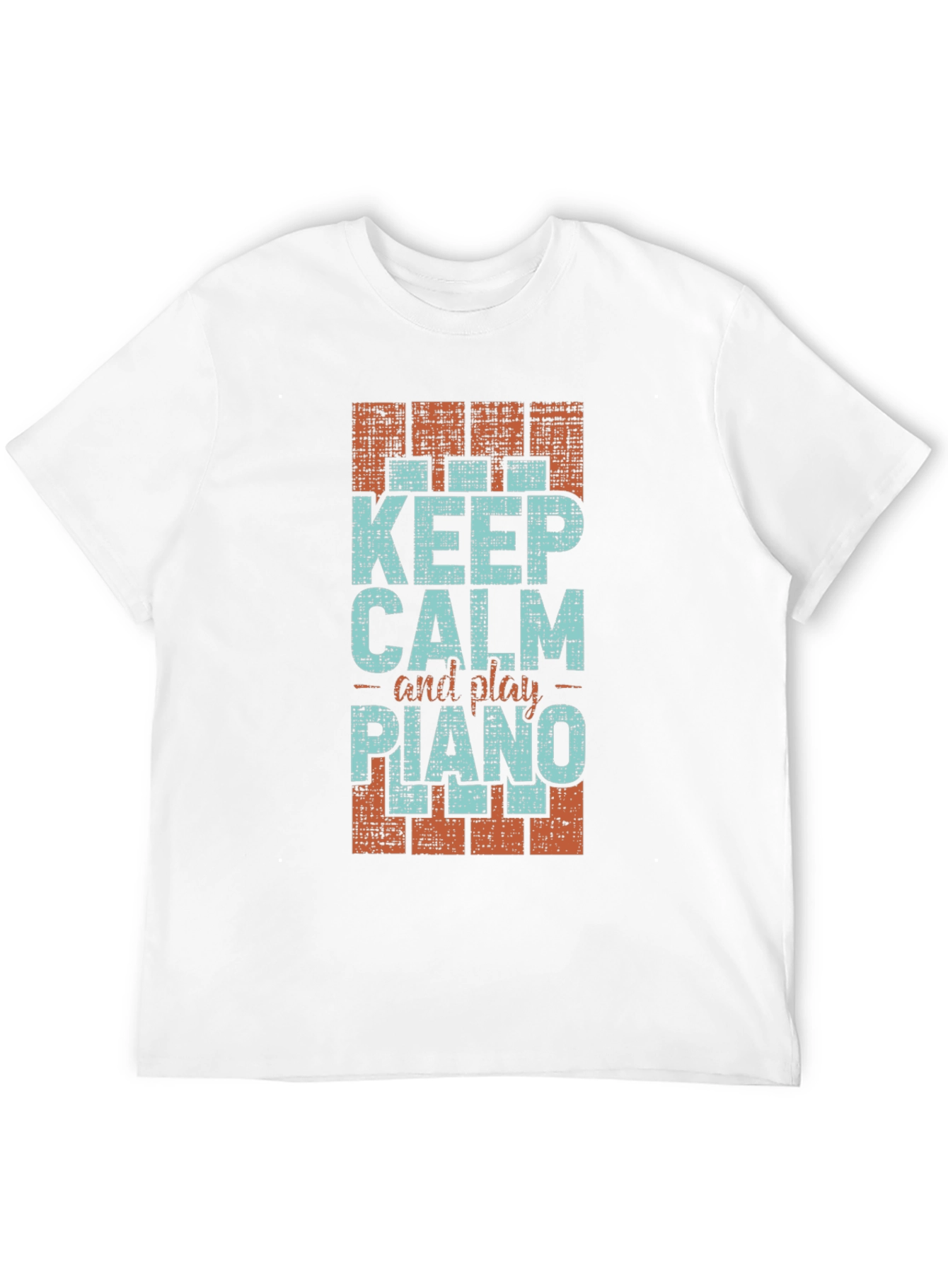 Keep Calm and Play Piano Graphic T-Shirt